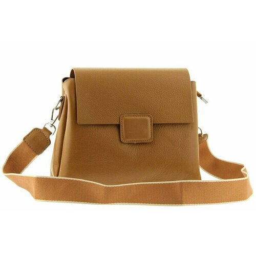 Сумка кросс-боди , фактура зернистая, коричневый