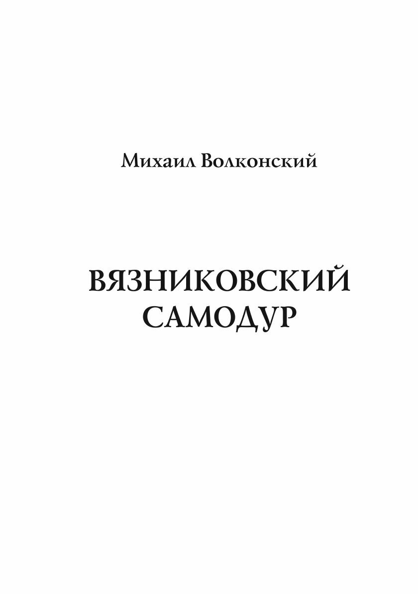 Книга Вязниковский самодур (Михаил Волконский) - фото №3
