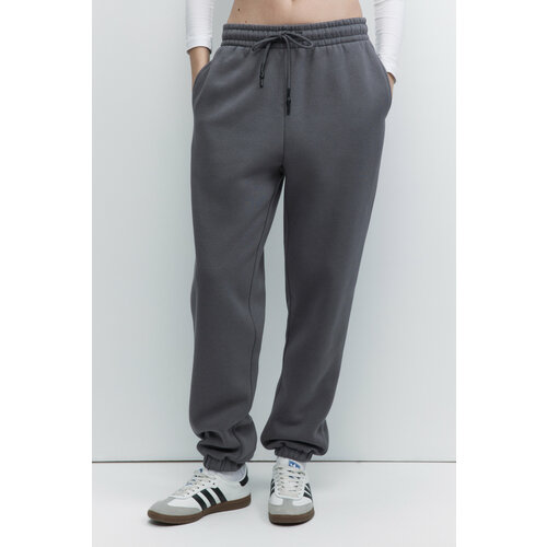 Брюки спортивные джоггеры Befree, размер S/170, серый брюки джоггеры befree размер s 170 серый бежевый