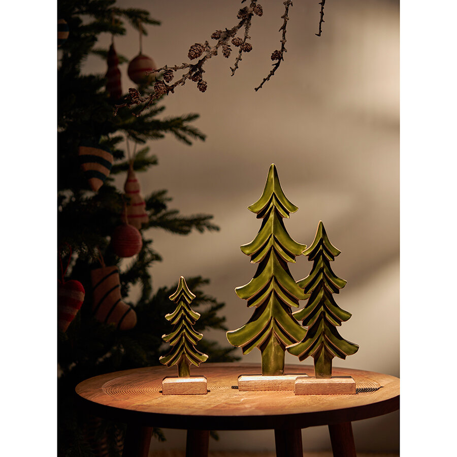 Декор новогодний Елка 30 см деревянная статуэтка Festive tree New Year Essential Tkano TK23-NY_CTR0010 — фото 1