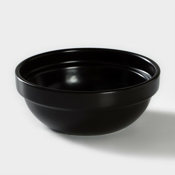 фото Тарелка фарфоровая Carbone, 600 мл, d=15,5 см, h=6 см, цвет чёрный