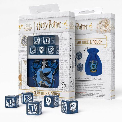 Набор кубиков с мешочком Q-Workshop Harry Potter: Ravenclaw для настольных ролевых игр