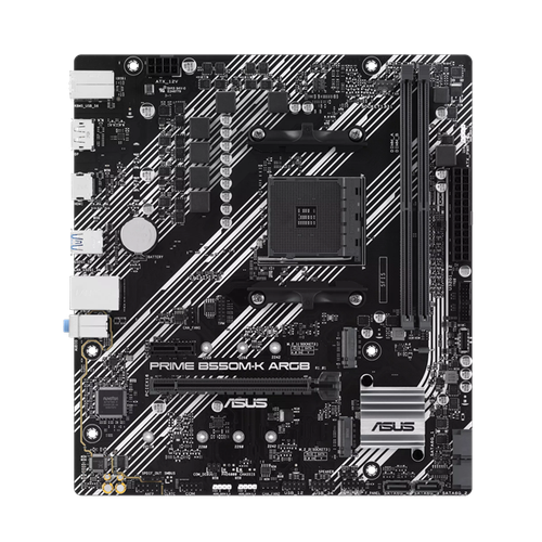 ASUS Материнская плата ASUS PRIME B550M-K ARGB, Socket AM4, B550, 2*DDR4, DP+HDMI, SATA3 + RAID, Audio, Gb LAN, USB 3.2, USB 2.0, COM*1 header (w/o cable), mATX ; 90MB1GC0-M0EAY0
