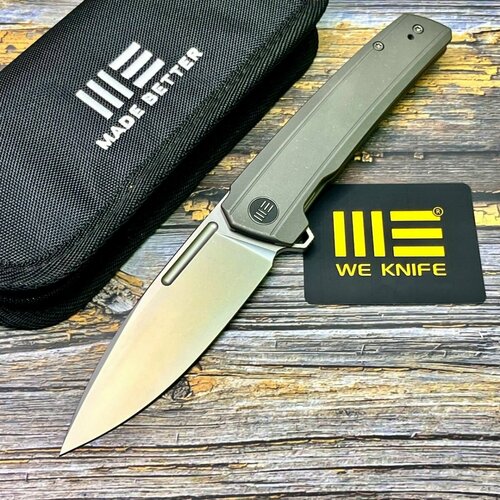 Нож складной WeKnife WE21021B-1 Speedster, CPM-20CV Bead Blast Blade, Titanium Handle