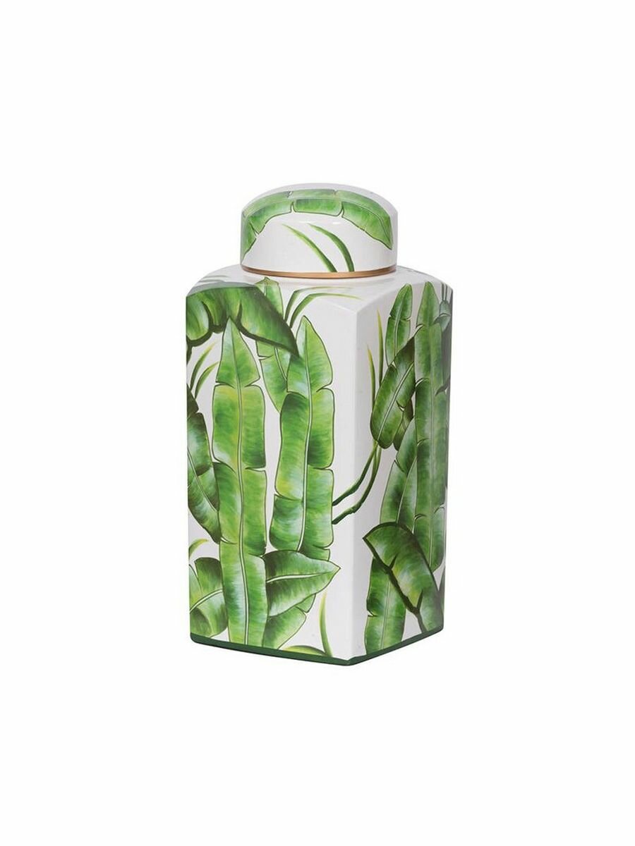 фото Ваза с крышкой Casaentera CE04-43652 фарфор зеленый 170х170х360