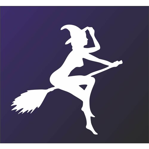 Наклейка Ведьма на метле