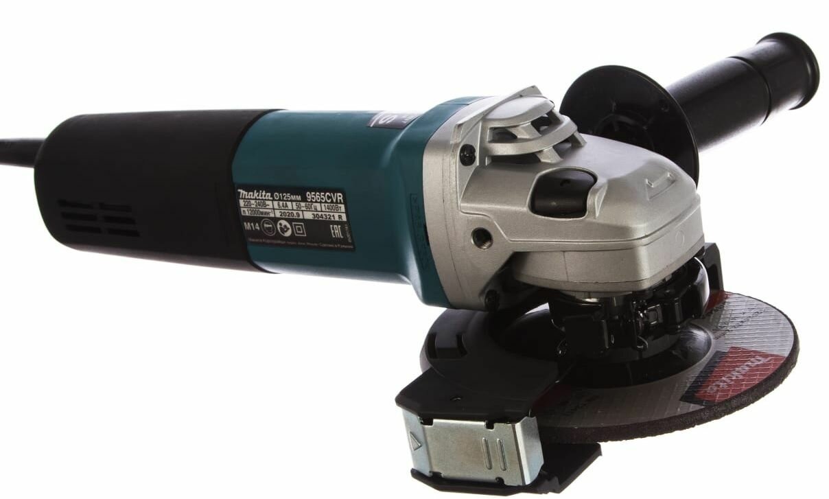Обзор: УШМ Makita 9565CVR, мощность 1400Вт, макс. диаметр диска 125мм, антивибрация