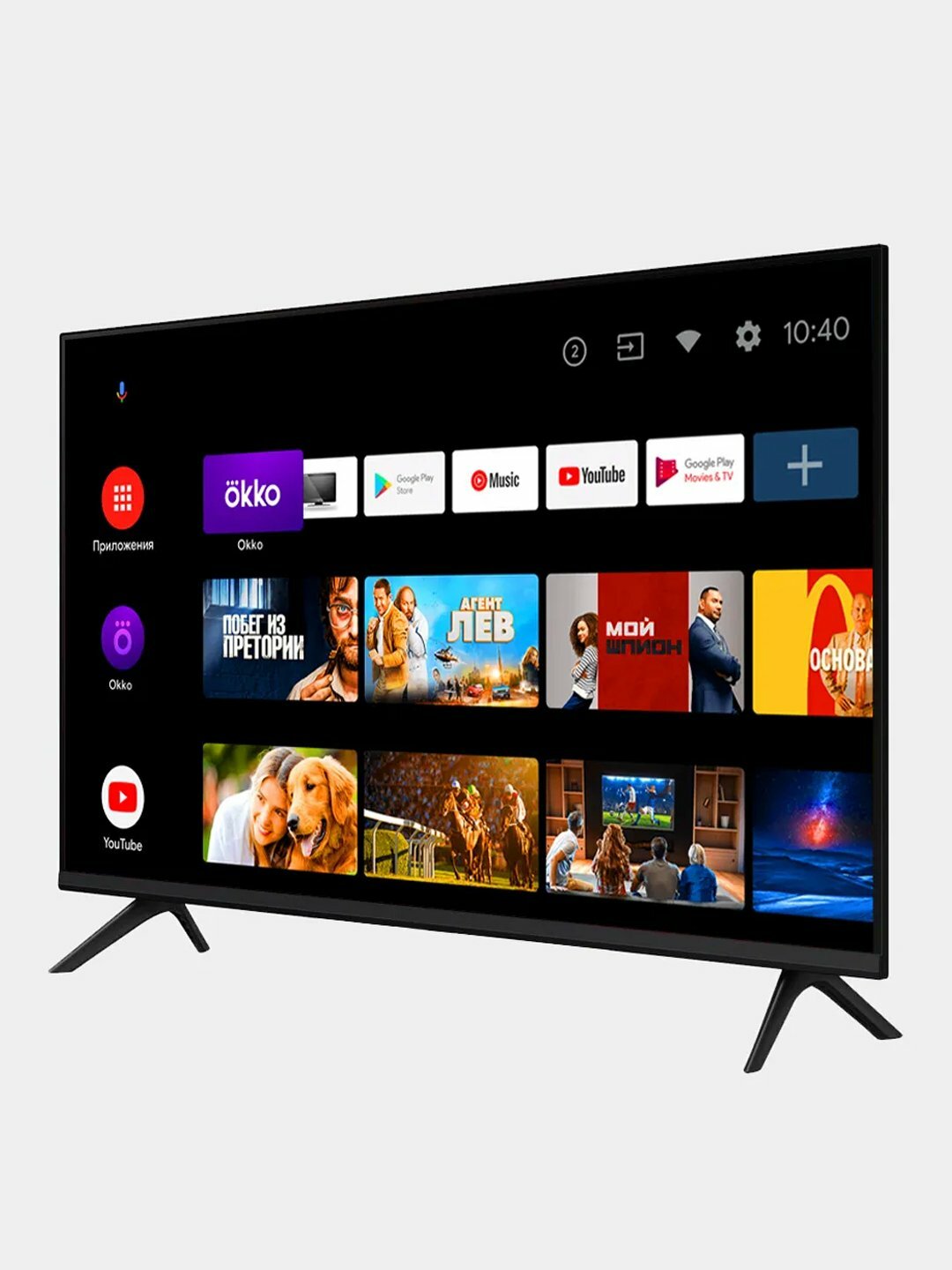 Телевизор Smart TV Q90 35s, 32" с FullHD разрешением, Miracast, Android TV платформой, без Bluetooth