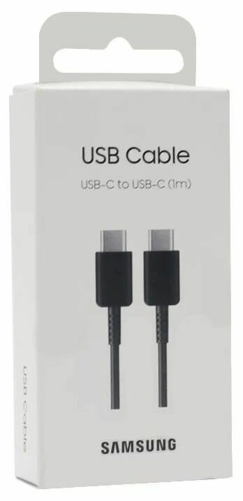 Кабель Samsung USB Type-C - USB Type-C (EP-DA705BBEGWW), 3A 1 м, 1 шт, черный