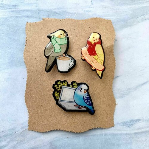 Комплект значков Ramona, желтый