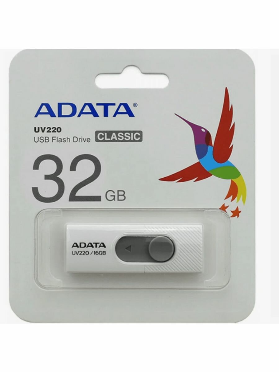 Флешка ADATA UV220 64 ГБ, черный/голубой A-Data - фото №11