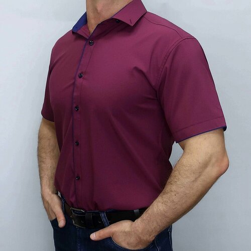 фото Рубашка bossado, размер s, бордовый