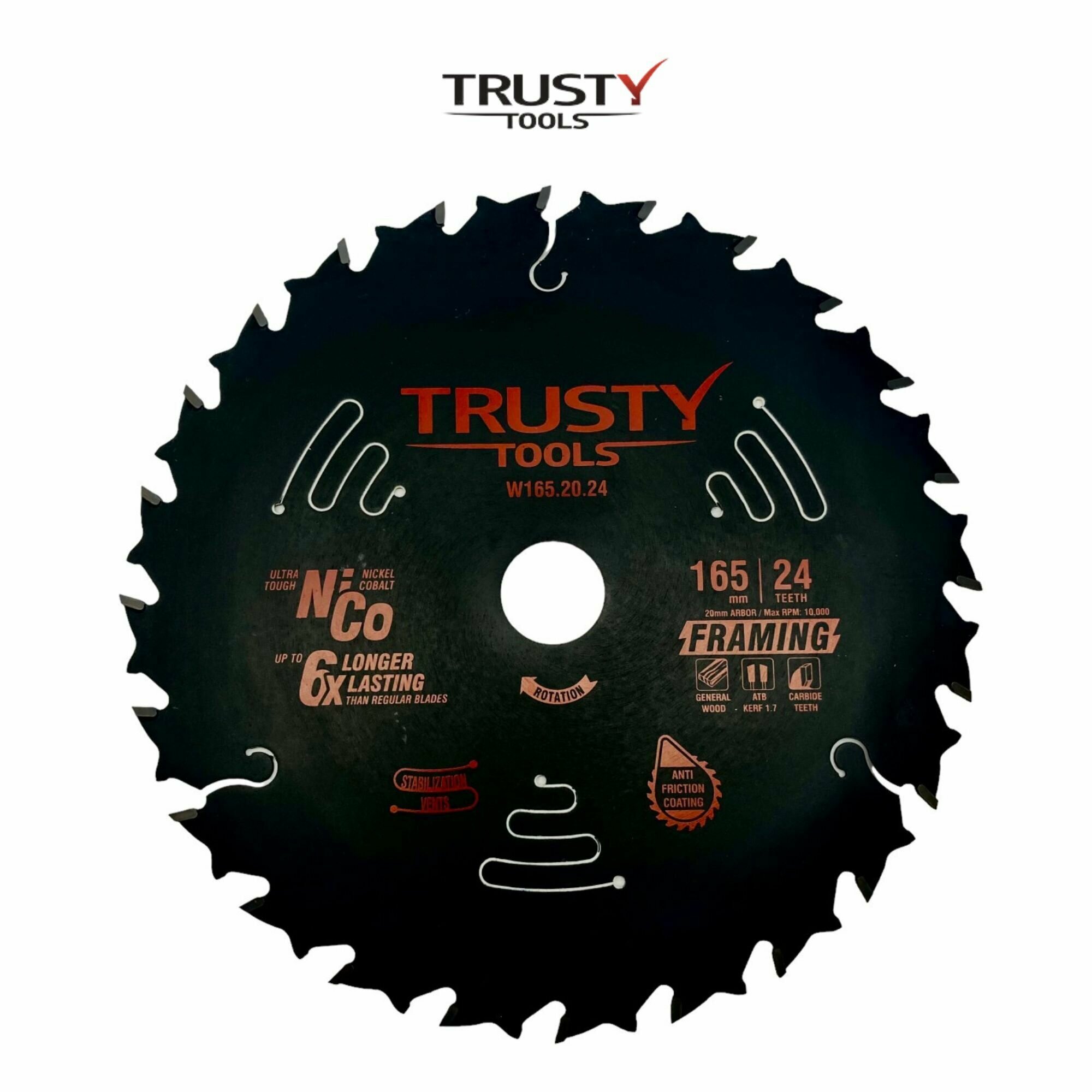 Диск пильный Trusty-Tools Framing по дереву 165х20 24T