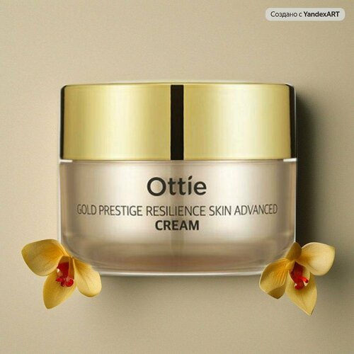 Питательный крем для упругости кожи с частичками золота Ottie Gold Prestige Resilience Skin Advanced Cream, 50мл