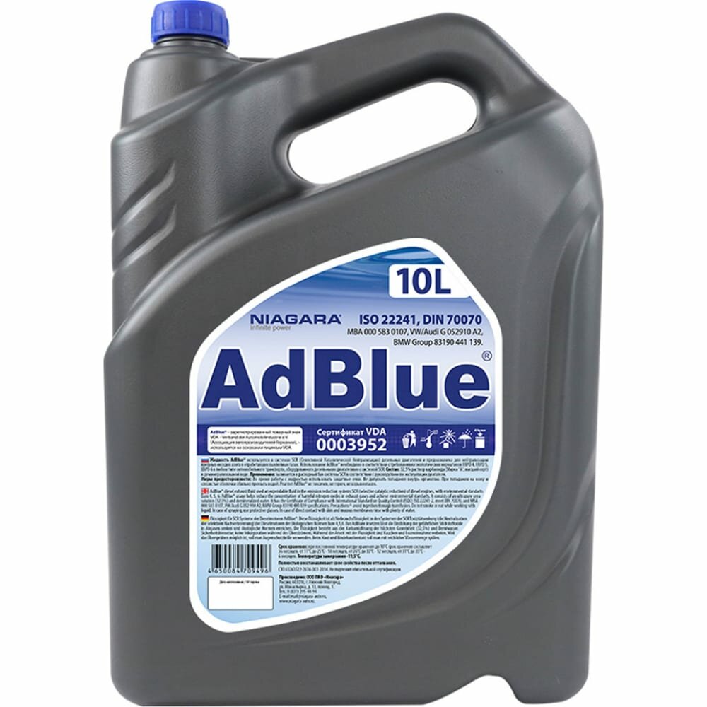 Жидкость AdBlue для систем SCR а/м Евро 4/5/6 NIAGARA 4008000012