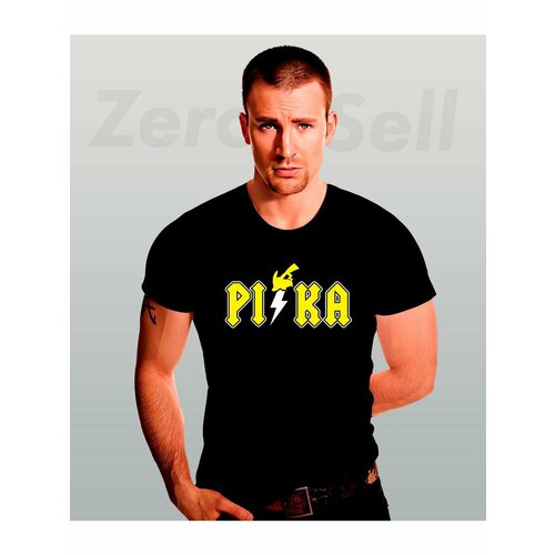 фото Футболка пикачу, размер 5xl, черный zerosell