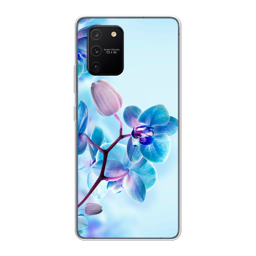 Силиконовый чехол на Samsung Galaxy S10 Lite/A91 / Самсунг S10 Lite/Самсунг A91 Голубая орхидея силиконовый чехол на samsung galaxy s10 lite a91 самсунг галакси s10 lite a91 пятна коровы