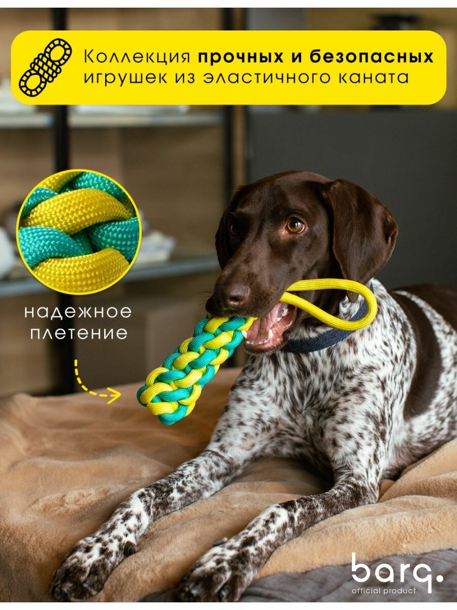 Игрушка для собак канатная BARQ - Cordo Mini (Синий лимон) - фотография № 5