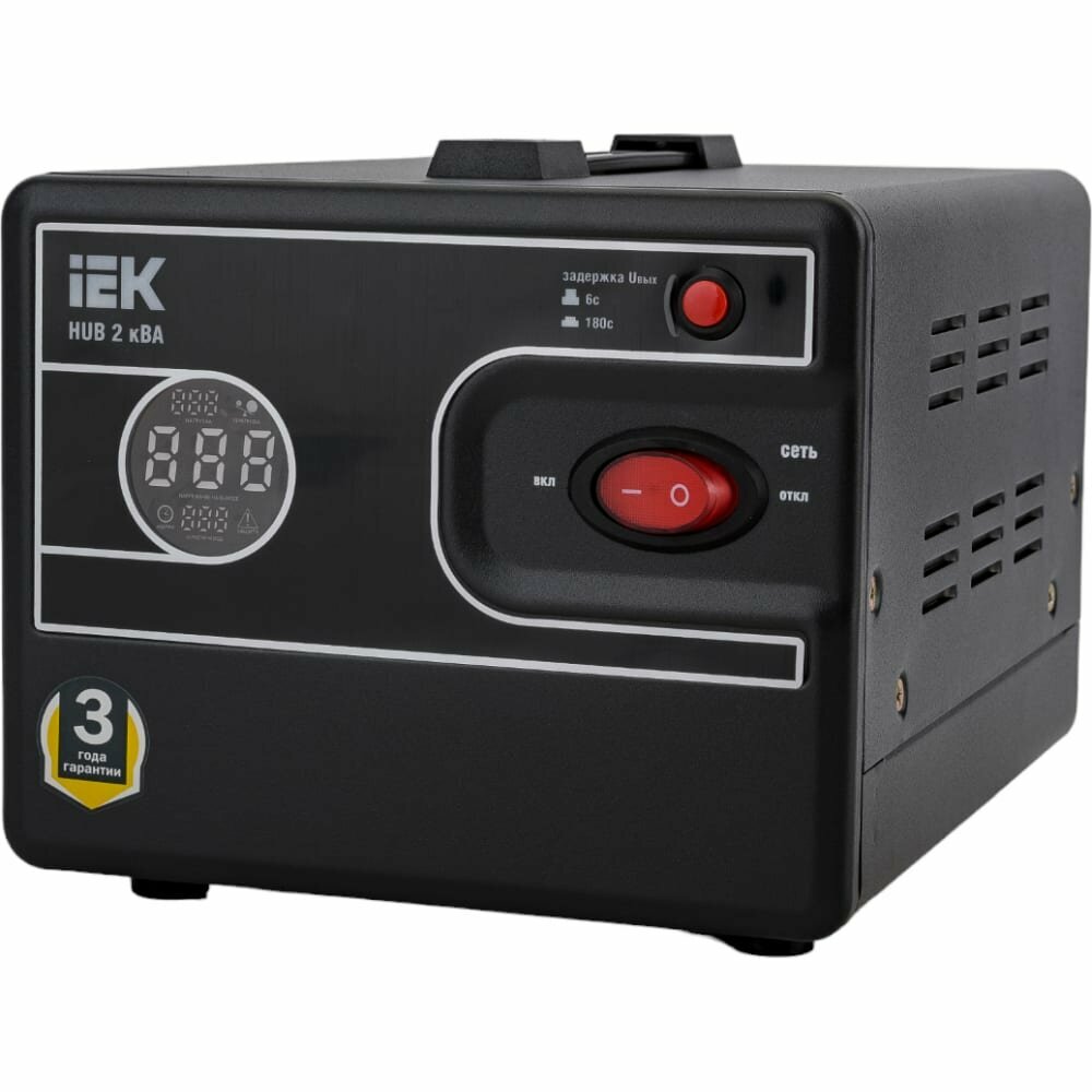 Стабилизатор напряжения IEK Hub черный (ivs21-1-002-13) - фото №9