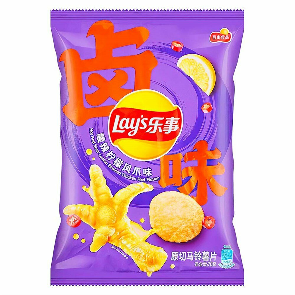 Lay's чипсы Остро-сладкие тушеные куриные ножки 70 гр