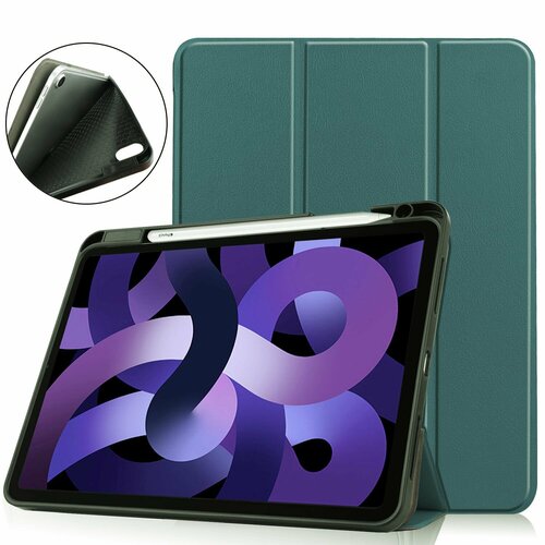 Чехол для iPad Air 4 (2020) / iPad Air 5 (2022) 10.9" темно-зеленый TPU