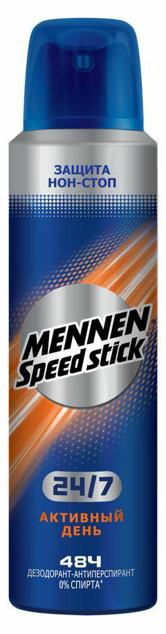 Дезодорант-антиперспирант спрей мужской Mennen Speed Stick 24/7 Активный день, 150 мл