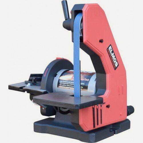 Изображение товара Тарельчато-ленточный шлифовальный станок Elmos BG 466 650Вт. 2 скорости. лента 1065х25 мм. Диск 200мм.