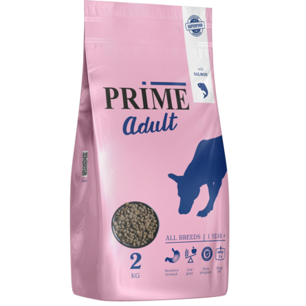 Prime HEALTHY SKIN&COAT сухой корм для собак всех пород с 12 мес здоровая кожа и шерсть, лосось