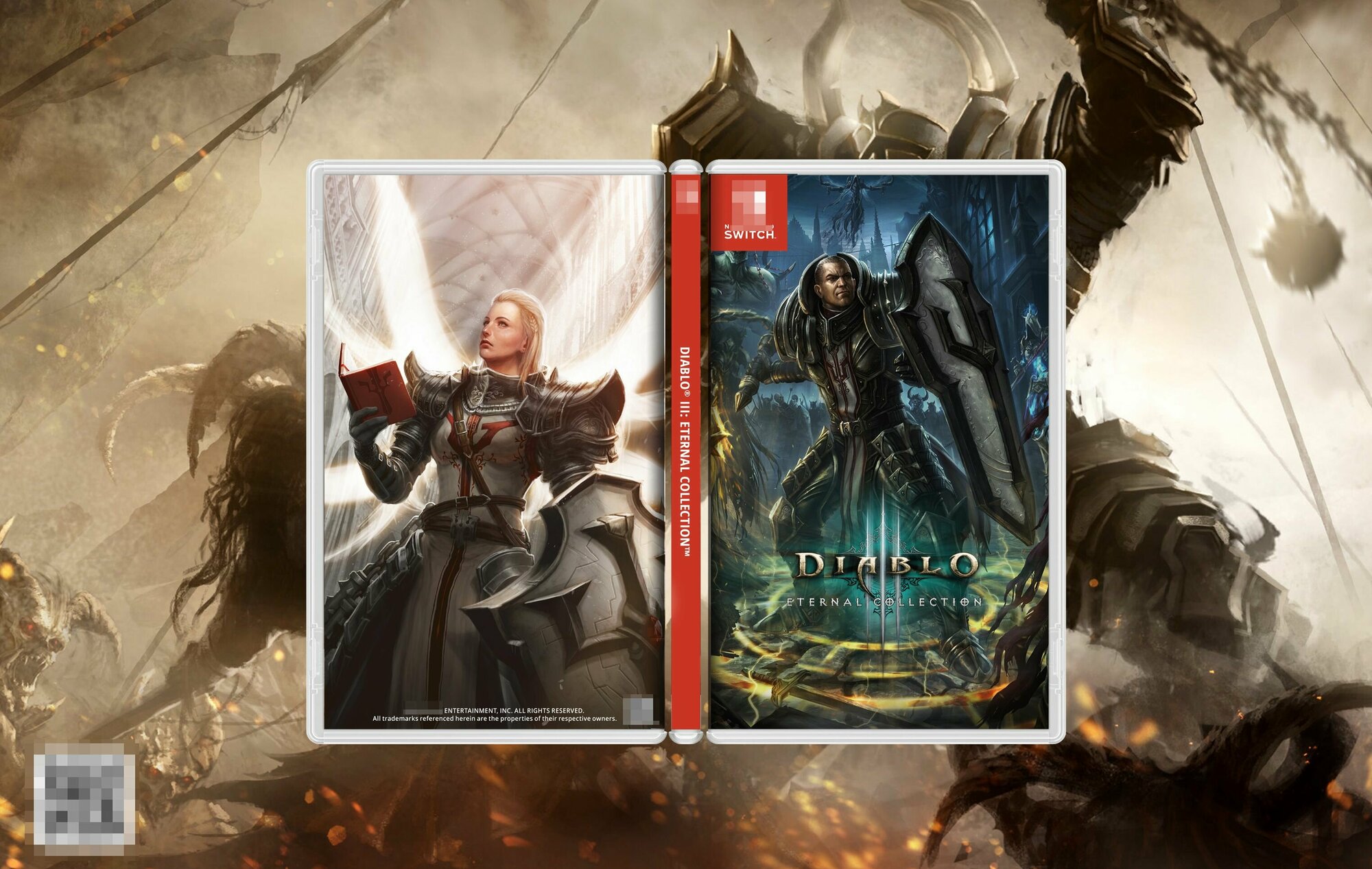 Diablo III Eternal collection Crusader / Обложка для Кейса Nintendo Switch.