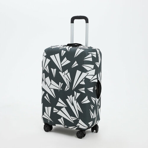 Чехол для чемодана , размер 28, черный чехол для чемодана flap текстиль зеленый
