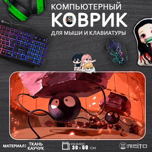 Большой игровой коврик для мыши и клавиатуры Badland, 30x60см