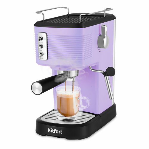 Кофеварка Kitfort КТ-7180-3 черно-лавандовый 5999₽