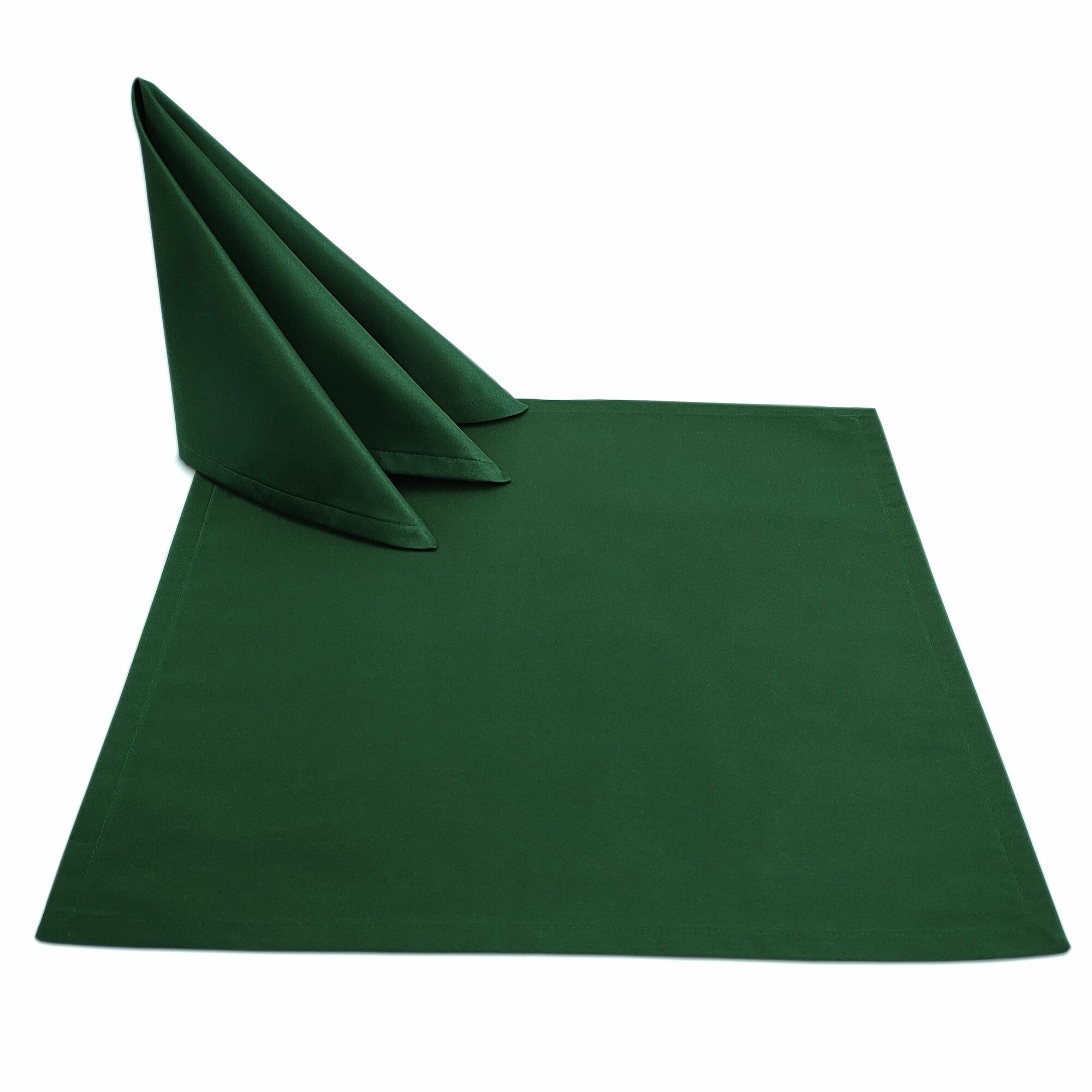 Набор салфеток 40x40 см. 4 шт. цвет зеленый без рисунка