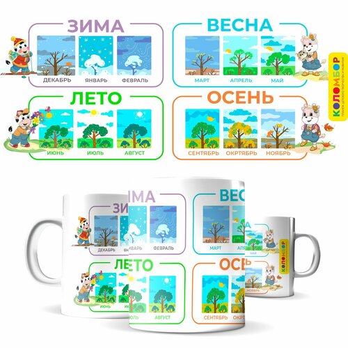 Кружка с принтом Коломбор Времена года