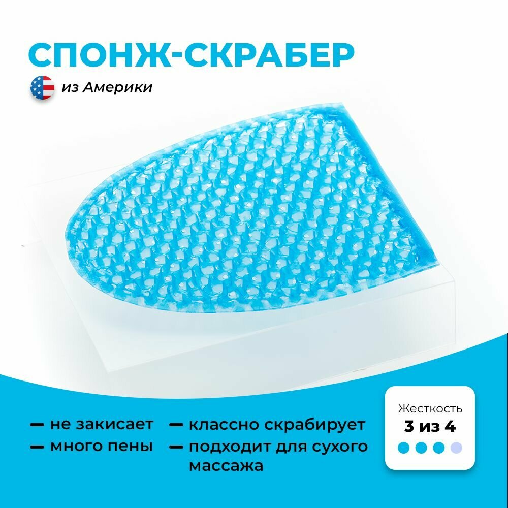 Supracor Stimulite спонж-скрабер для очищения и массажа лица (голубой)