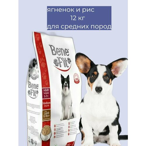 Корм для собак средних пород benefit с ягнёнком и рисом 12 кг
