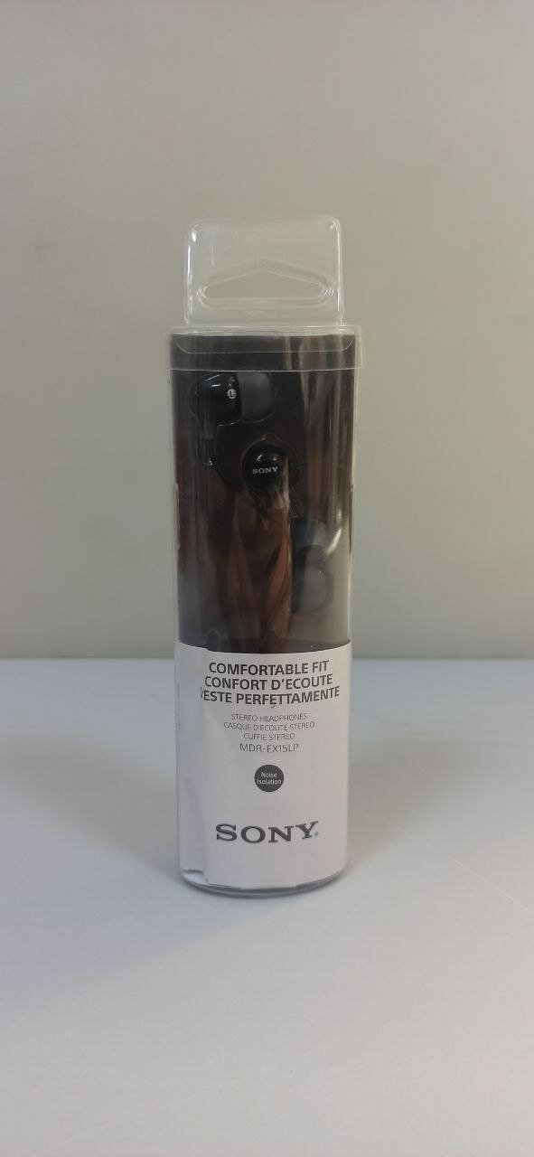 Наушники Sony MDR EX15LP внутриканальные, черные