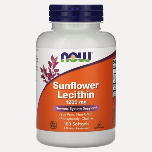 Изображение товара Лецитин подсолнечный NOW Lecithin 1200 mg - 100 Softgels