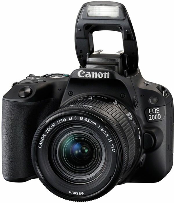 Фотоаппарат Canon EOS 200D Kit EF-S 18-55mm f/4-5.6 IS STM, черный