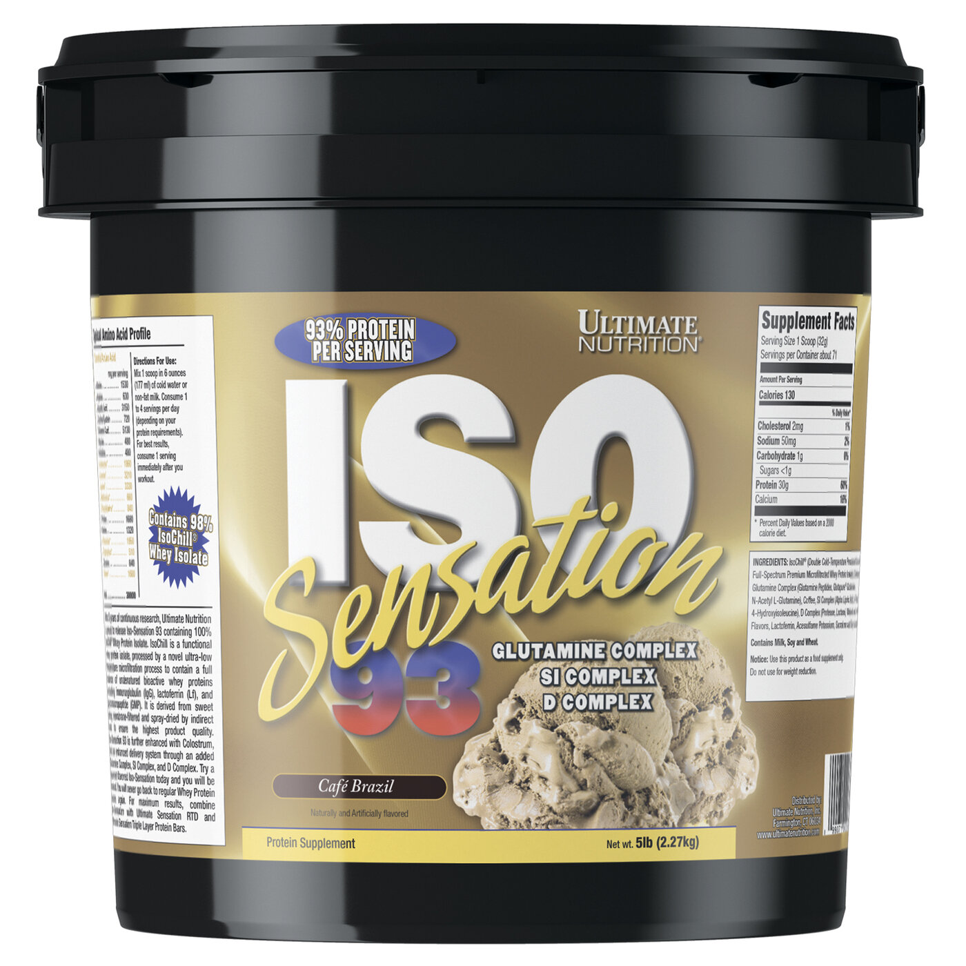 Протеин Ultimate Nutrition ISO Sensation 5lb Cafe Brazil