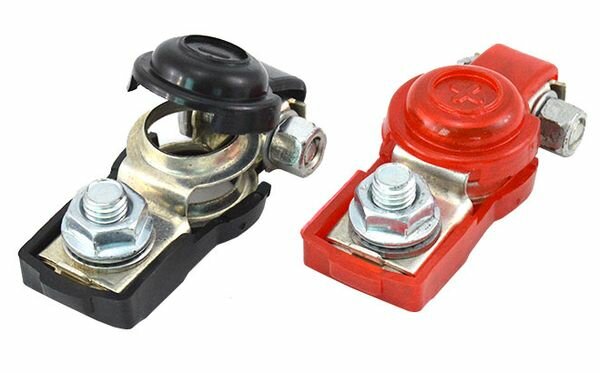 фото Клеммы АКБ закрытые красно-черные (для корейских авто)