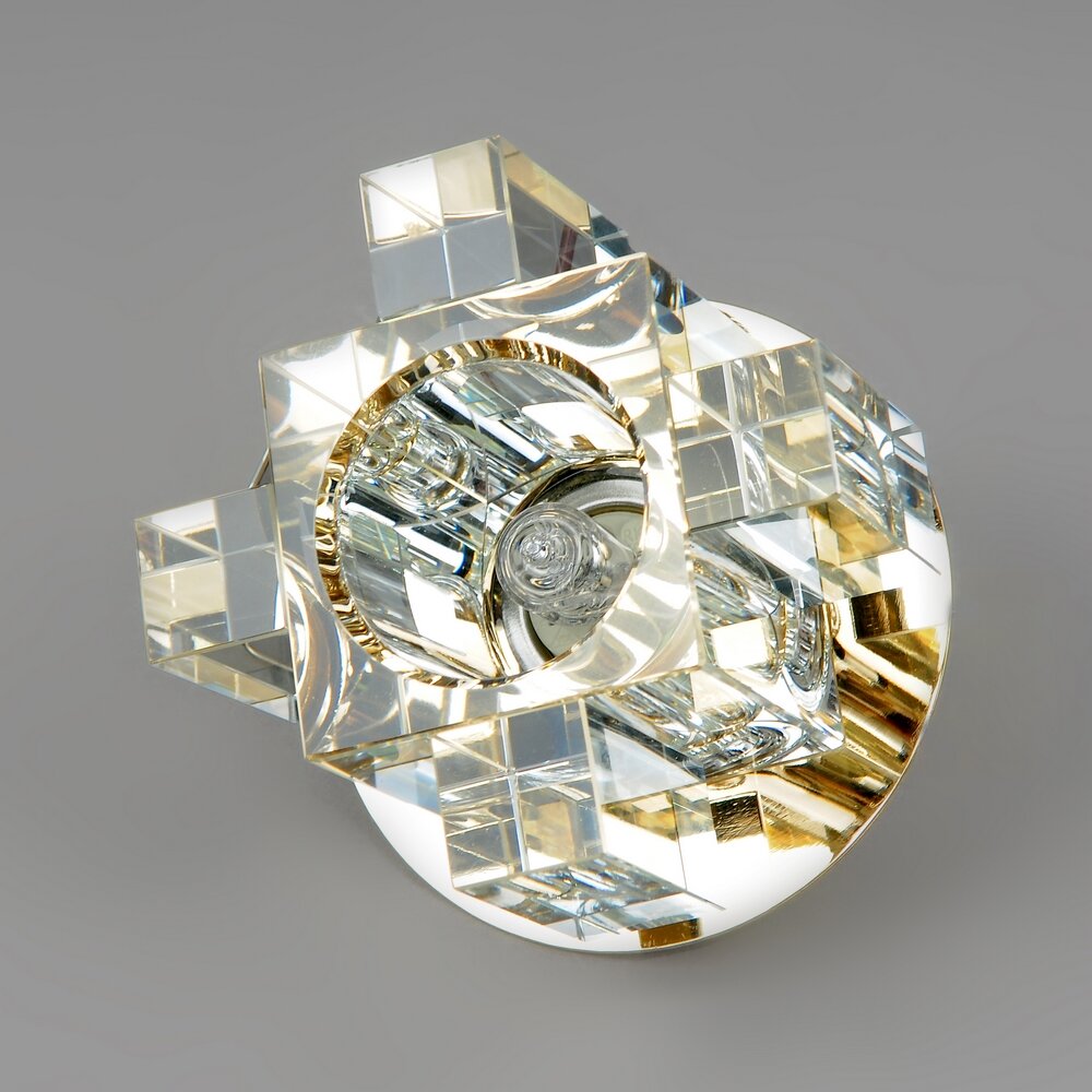 1037-G9-Cl-Gl Светильник точечный прозрачный-золото