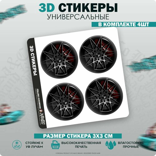 3D стикеры наклейки на телефон Диски Колеса v8 BMW