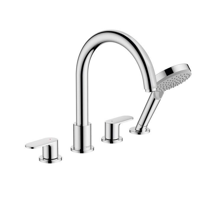 Hansgrohe Vernis Blend Смеситель на борт ванны, на 4 отв, излив 21,1 см, цвет: хром 71456000