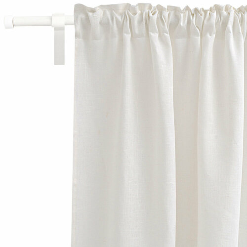 Штора лен белая 145х300 см Rusby ТТ-00259500 6612₽