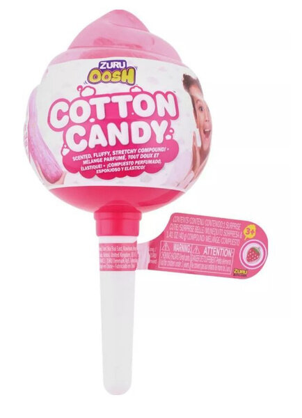 Zuru Oosh Игровой набор Cotton Candy Конфета на палочке со сквишем 3 предмета Клубника 8628SQ1