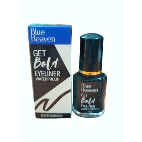 Get Bold EYE LINER, Water Proof, BLACK DIAMOND, Blue Heaven (подводка для глаз водостойкая, черная, Блю Хэвен), 7 мл.