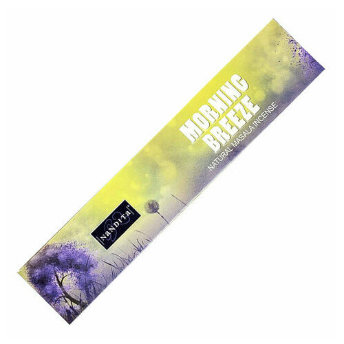 MORNING BREEZE Natural Masala Incense, Nandita (утренний бриз натуральные благовония палочки, Нандита), 15 г.