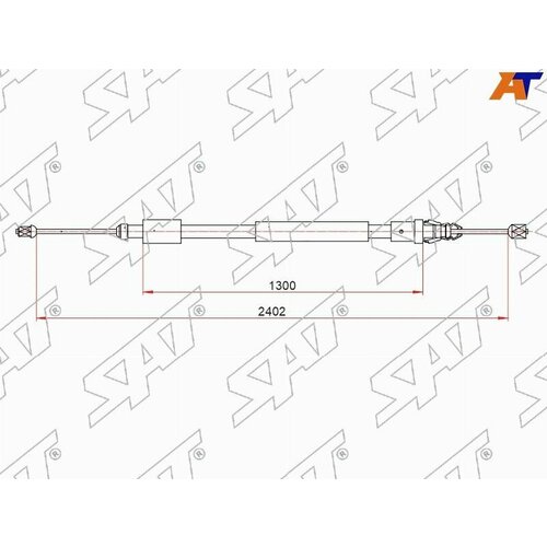 Трос ручного тормоза CITROEN BERLINGO/PEUGEOT PARTNER правая /левая 08-