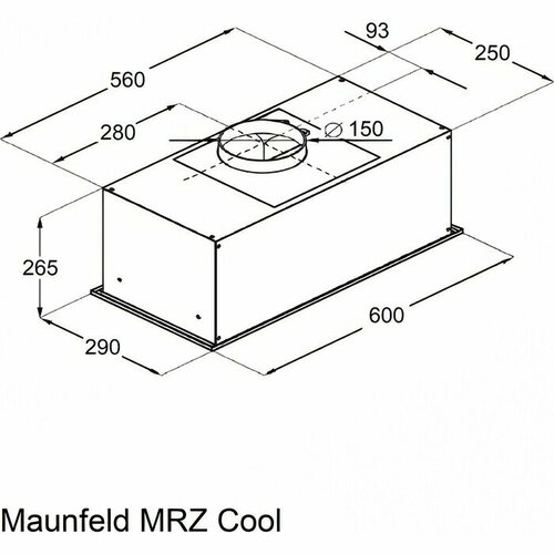 Вытяжка встраиваемая MAUNFELD MZR Cool 60 чёрный 4599000₽